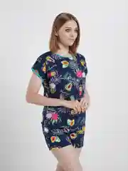 Черный пижама для дома женская, комплект: футболка и шорты, 100% хлопок, размер 42-52