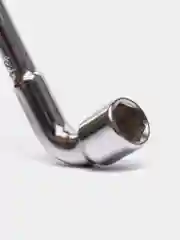 Ключ угловой проходной никелированный STELS