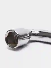 Ключ угловой проходной никелированный STELS