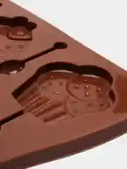 Коричневый форма для шоколада, леденцов, мороженого, мыла "Кексики"