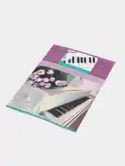 Фиолетовый тетрадь для нот / нотная, 12 листов, А4 вертикальная, музыкальная школа