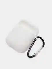 Белый силиконовый чехол для беспроводных наушников AirPods 1, AirPods 2