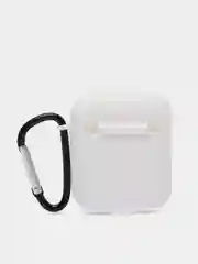 Белый силиконовый чехол для беспроводных наушников AirPods 1, AirPods 2