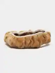 Бежевый меховая оплетка руля (зимний чехол на руль)