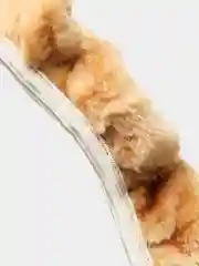 Бежевый меховая оплетка руля (зимний чехол на руль)