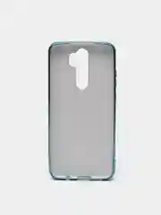 Голубой чехол Xiaomi Redmi Note 8 Pro, Сяоми Редми Нот 8 Про силиконовый с глянцевой рамкой