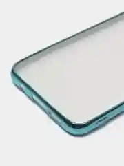 Голубой чехол Xiaomi Redmi Note 8 Pro, Сяоми Редми Нот 8 Про силиконовый с глянцевой рамкой