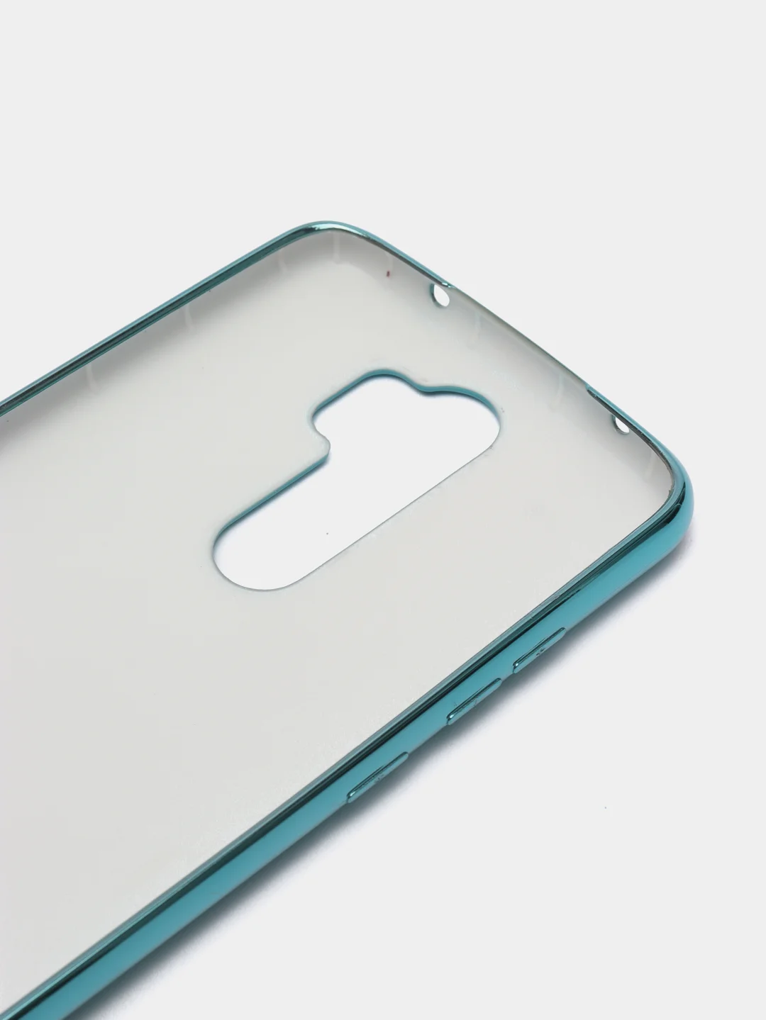 Голубой чехол Xiaomi Redmi Note 8 Pro, Сяоми Редми Нот 8 Про силиконовый с глянцевой рамкой