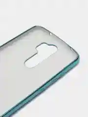 Голубой чехол Xiaomi Redmi Note 8 Pro, Сяоми Редми Нот 8 Про силиконовый с глянцевой рамкой
