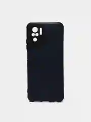 Темно-синий чехол для Redmi Note 10 силиконовый, имитация кожи