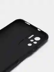 Темно-синий чехол для Redmi Note 10 силиконовый, имитация кожи