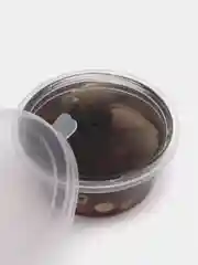 Фиолетовый прозрачный слайм с фруктами