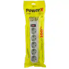 Сетевой фильтр (удлинитель) Perfeo "POWERX", 5 розеток, заземление, выключатель