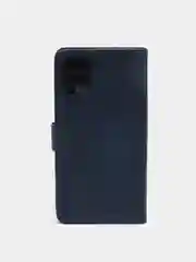 Темно-синий кожаный PU чехол книжка Samsung Galaxy A12 / M12 , Самсунг Галакси А12/ М12