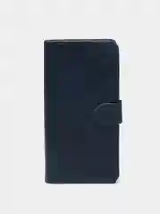 Темно-синий кожаный PU чехол книжка Samsung Galaxy A12 / M12 , Самсунг Галакси А12/ М12