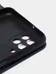 Темно-синий кожаный PU чехол книжка Samsung Galaxy A12 / M12 , Самсунг Галакси А12/ М12