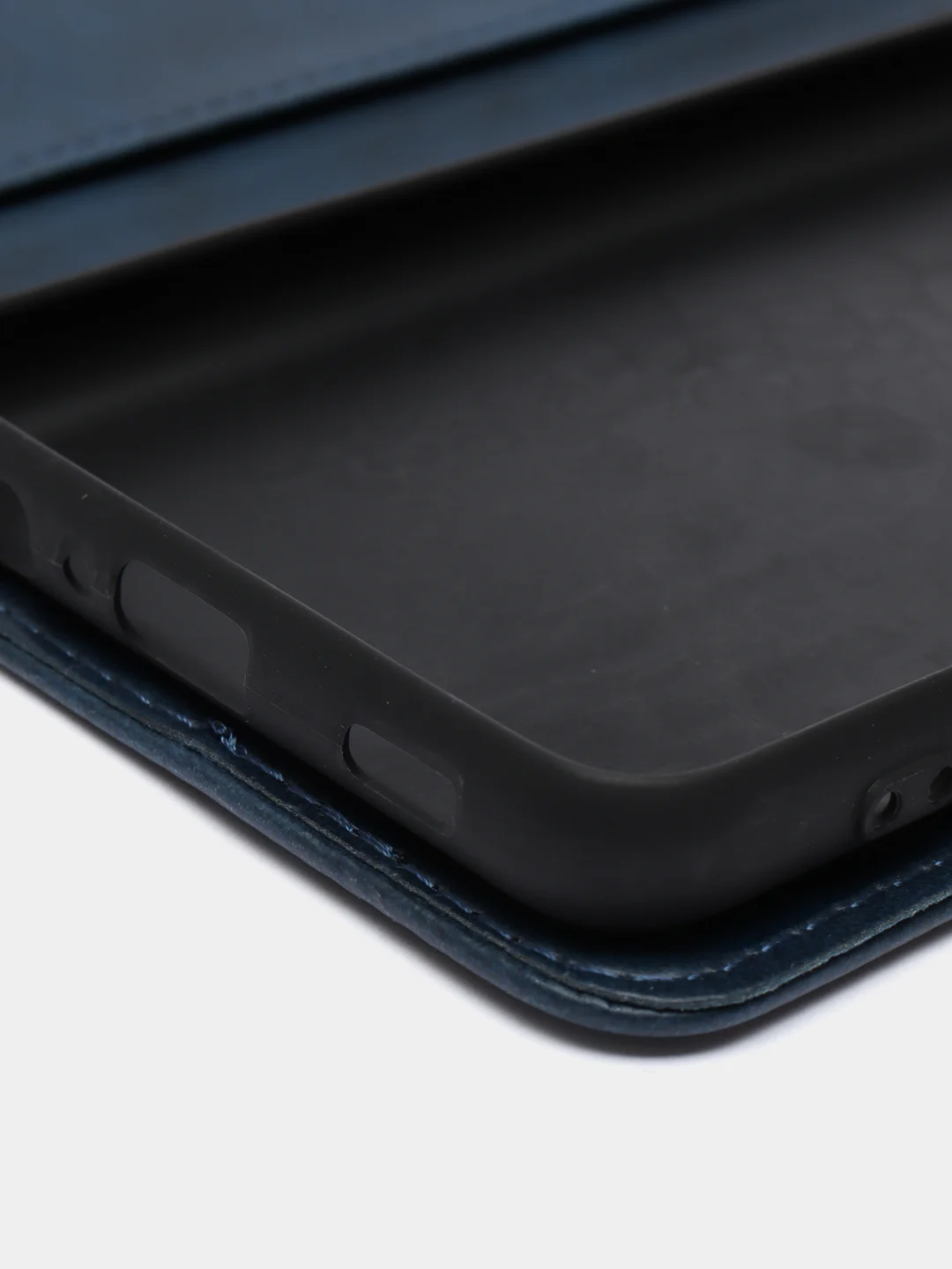 Темно-синий кожаный PU чехол книжка Samsung Galaxy A12 / M12 , Самсунг Галакси А12/ М12