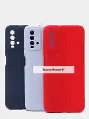 Голубой чехол силиконовый для Xiaomi Redmi 9T Note 7 8 10 Pro Max 10S