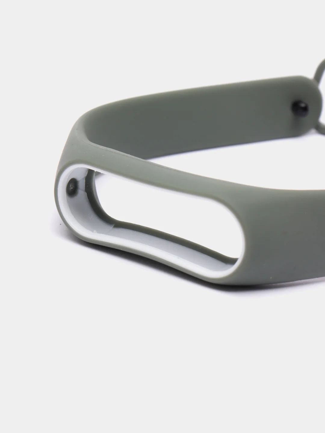 Зелёный хаки силиконовый ремешок на Xiaomi Mi Band 2