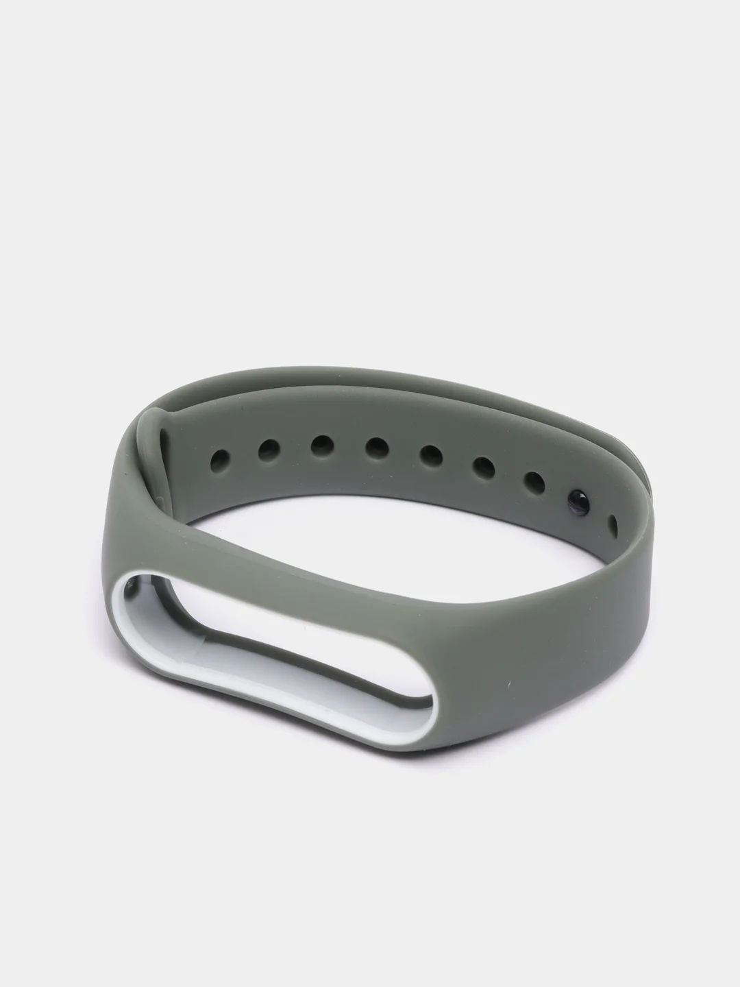Зелёный хаки силиконовый ремешок на Xiaomi Mi Band 2