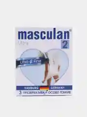 Презервативы Masculan 2 Ultra особо тонкие, прозрачные, с обильной смазкой, 3 штуки
