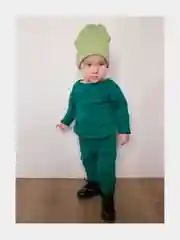 Зеленый костюм спортивный детский, без начеса