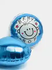 Голубой набор воздушных фольгированных шаров на рождение ребенка