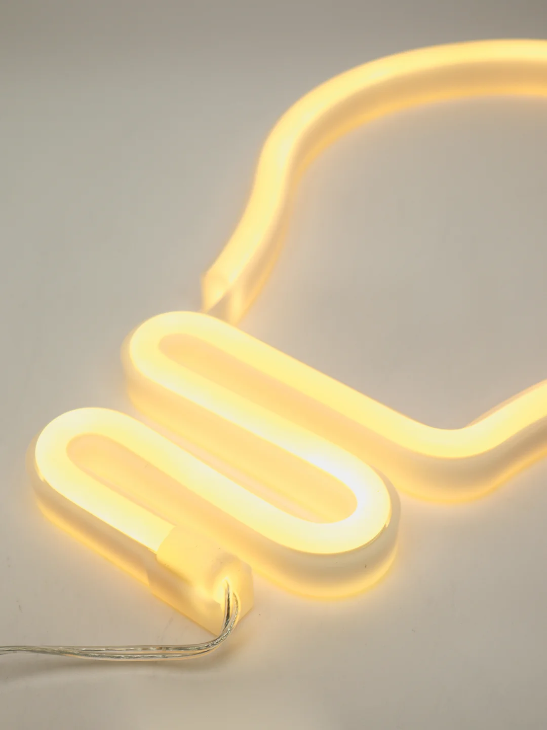 Бежевый меланж неоновый светильник-ночник светодиодный LED