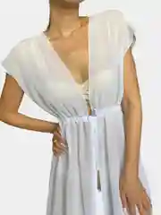 Белый платье пляжное