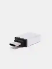 Серебряный otg переходник Type-C на USB (ОТГ)