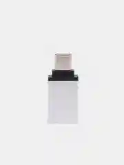 Серебряный otg переходник Type-C на USB (ОТГ)
