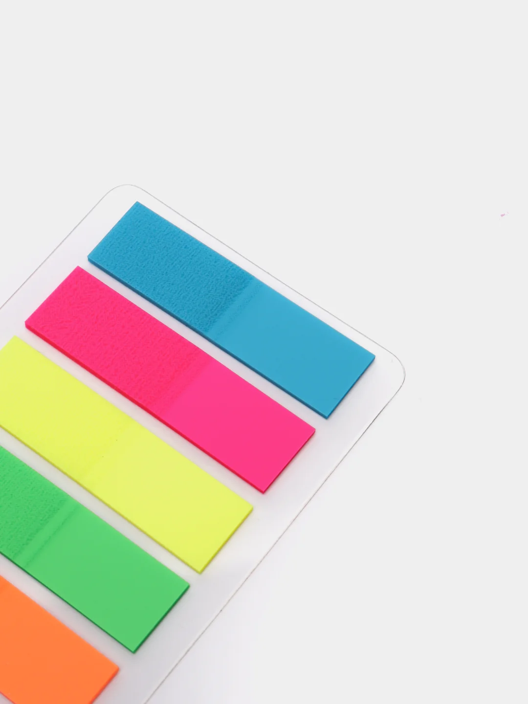 Закладки пластиковые с клеевым краем ErichKrause Neon, 12х44 мм, 100 листов, 5 цветов
