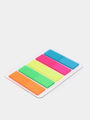 Закладки пластиковые с клеевым краем ErichKrause Neon, 12х44 мм, 100 листов, 5 цветов