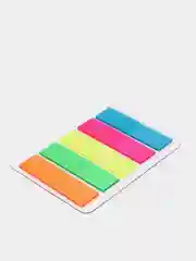 Закладки пластиковые с клеевым краем ErichKrause Neon, 12х44 мм, 100 листов, 5 цветов