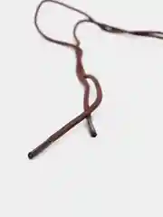Коричневый шнурки для обуви резиновые круглые, пара