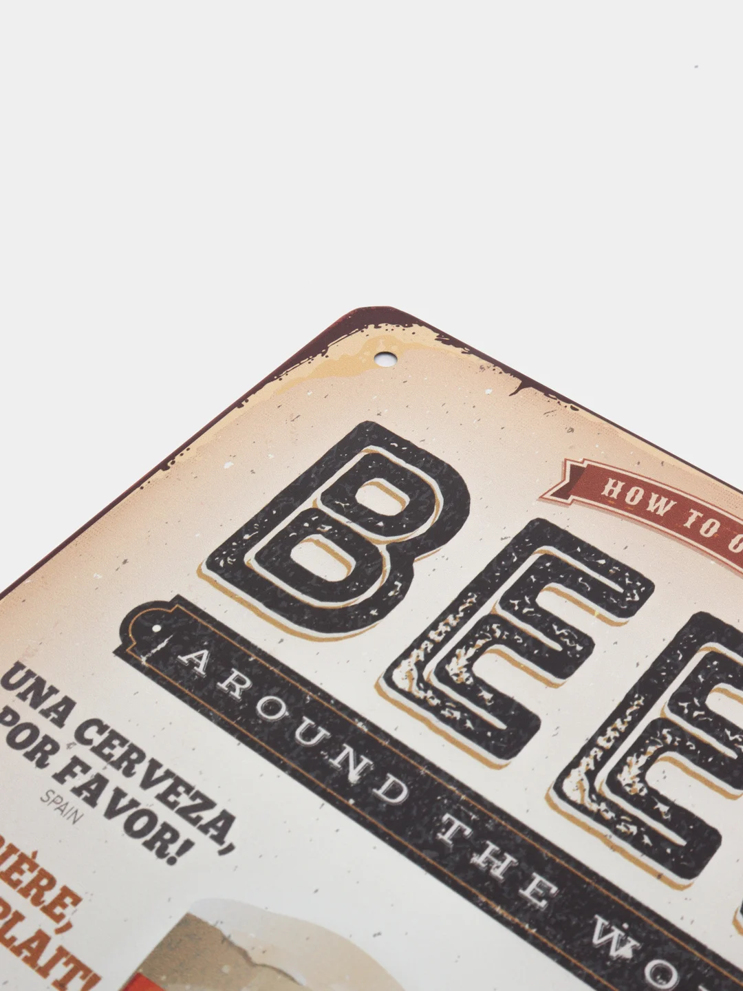 Зеленый винтажные жестяные таблички "Beer"