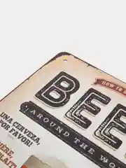 Зеленый винтажные жестяные таблички "Beer"
