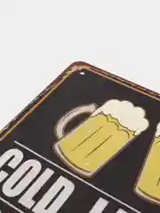 Бордовый винтажные жестяные таблички "Beer"