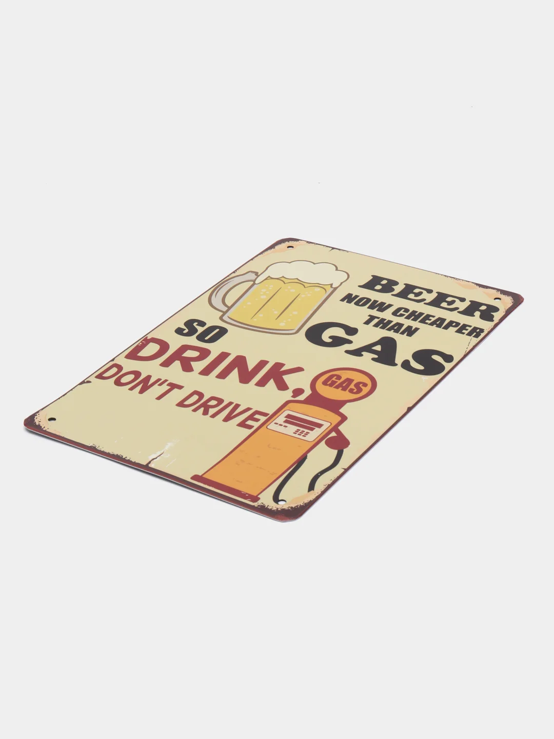 Вишнёвый винтажные жестяные таблички "Beer"