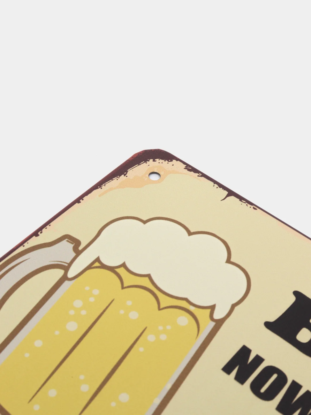 Вишнёвый винтажные жестяные таблички "Beer"