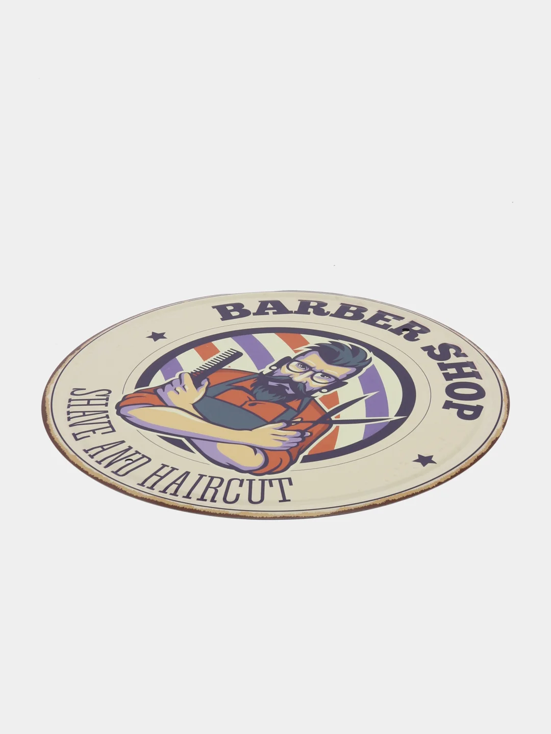 Алый винтажные жестяные таблички "Барбершоп"