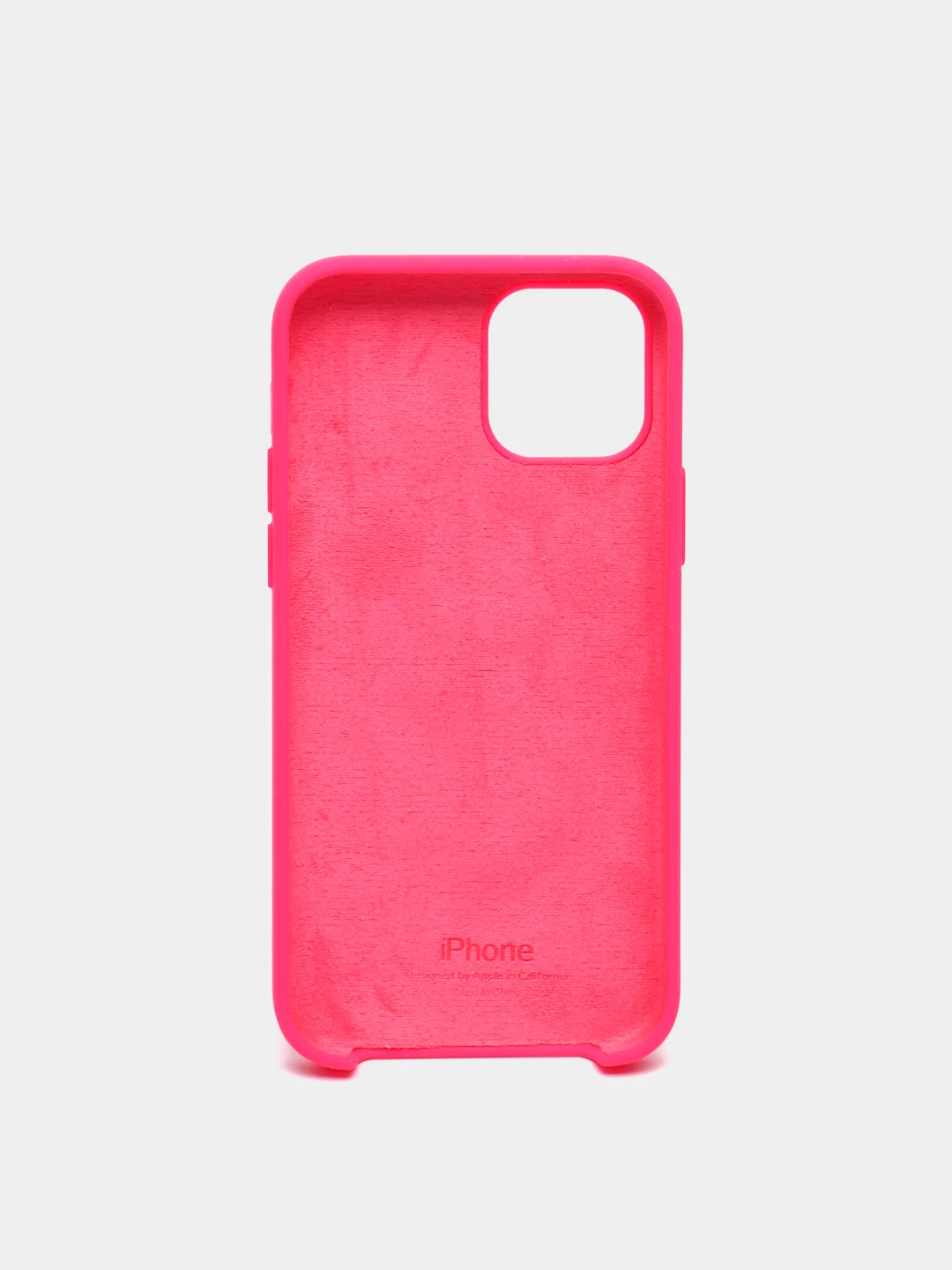 Розовый чехол силиконовый на iPhone 12 / 12 Pro