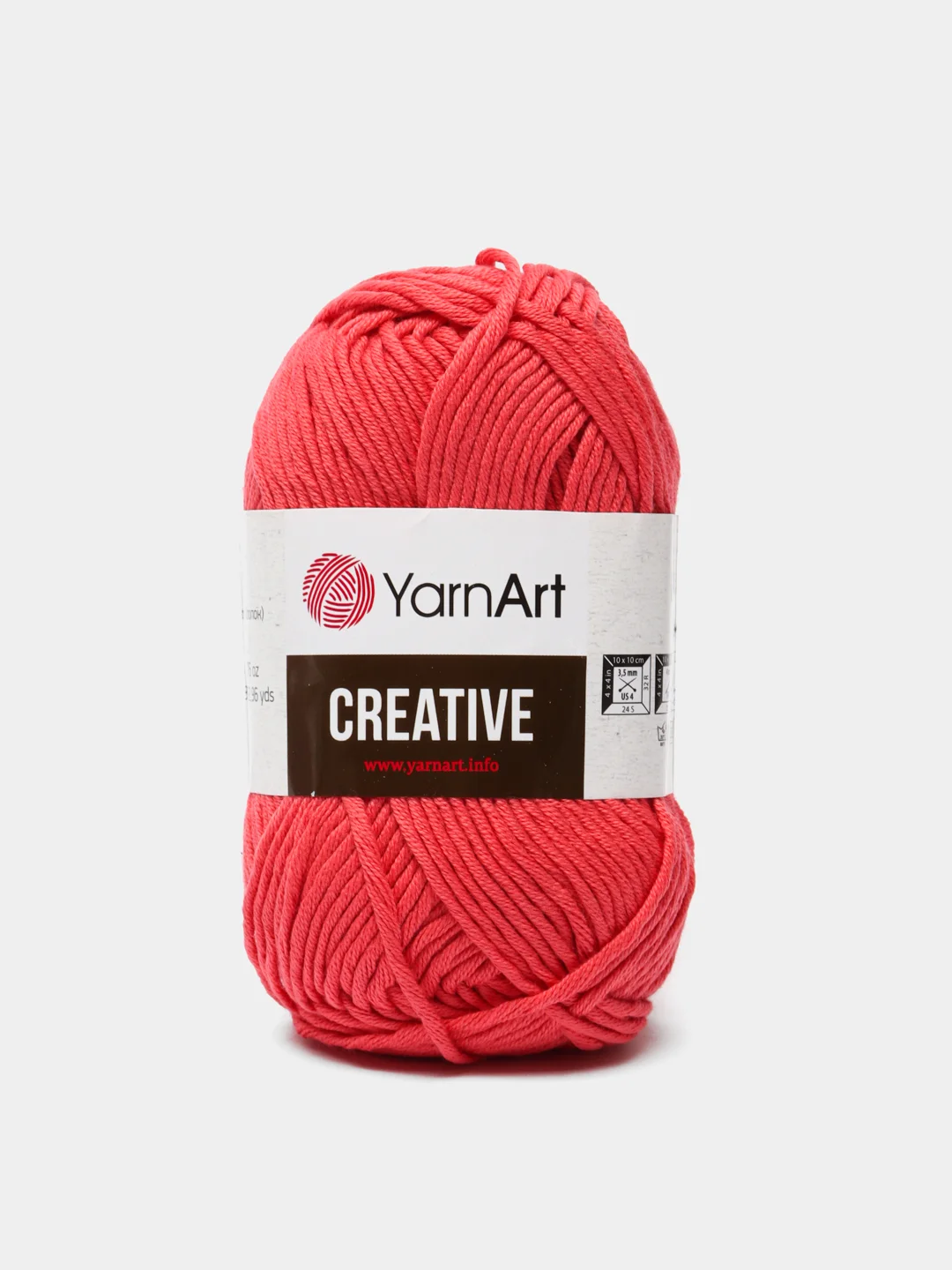 Коралловый пряжа YarnArt Creative, 50 г, 85 м, 100% хлопок