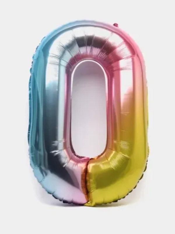 Воздушный шар "Цифра 0" 40 см, градиент
