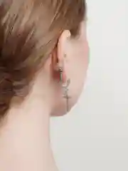 Серебряный серьга из стали для украшения уха с обманкой