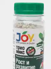 Белый удобрение для цветов, гранулированное, рост и развитие "Трио Микс", ТМ JOY, 100 г