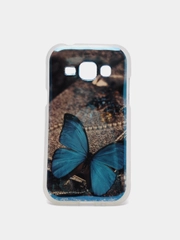 Силиконовый с рисунком чехол Samsung j1 (j100)