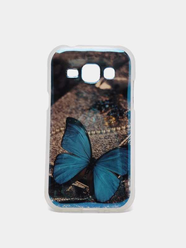 Силиконовый с рисунком чехол Samsung j1 (j100)