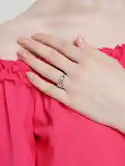 Серебряный кольцо под серебро Веточки