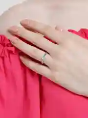 Серебряный кольцо с голубым камнем под серебро фаланговое